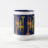 海軍のトランペットの覆い ツートーンマグカップ (中央)