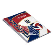 海軍のバレーボール赤と白、 ノートブック (右側)