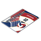 海軍のバレーボール赤と白、 ノートブック (左側)