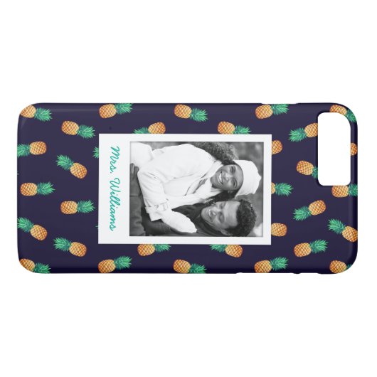 海軍のパイナップルは|あなたの写真を加えましたり及び示します Case-Mate iPhoneケース (裏面(横))