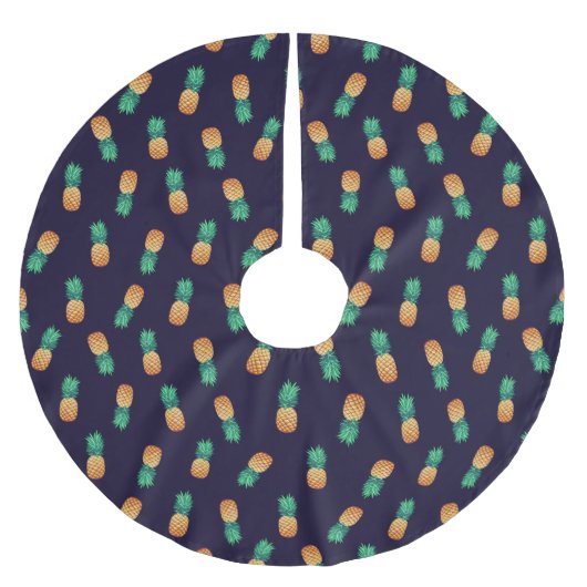 海軍のパイナップル ブラッシュドポリエステルツリースカート (正面)