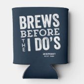 海軍のビールの前にビール結婚を造るパーソナライズされた 缶クーラー (裏面)