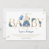 海軍のフローラサファリ動物がベビーシャワーで運転 招待状 (正面)