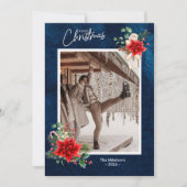 海軍のホリーデッキのクリスマス写真 シーズンカード (正面)