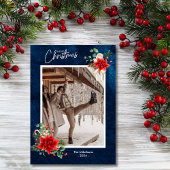 海軍のホリーデッキのクリスマス写真 シーズンカード