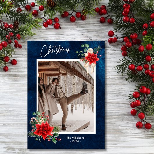 海軍のホリーデッキのクリスマス写真 シーズンカード