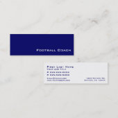 海軍のホワイトフットボールのコーチの名刺 スキニー名刺 (正面/裏面)