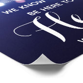 海軍のライトの結婚記念碑/追悼の文字列 ポスター (角)