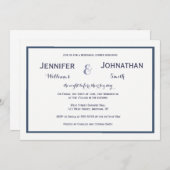 海軍のリハ縁どモダンーサルのディナー招待状 招待状 (正面/裏面)