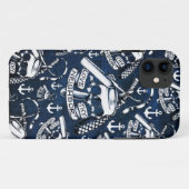 海軍のロカビリーのブラスナックルそしていかり Case-Mate iPhoneケース (裏面(横))