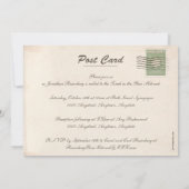 海軍のヴィンテージのエルサレムのバーの(ユダヤ教の)バル・ミツバーの招待状 招待状 (裏面)