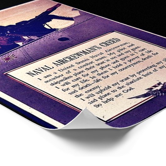 海軍の乗組兵の信条 ポスター (角)