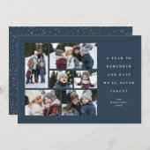海軍の写真コラージュ新年を覚える年 シーズンカード (正面/裏面)