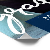 海軍の卒業証書 |濃い青の写真画像 ポスター (角)