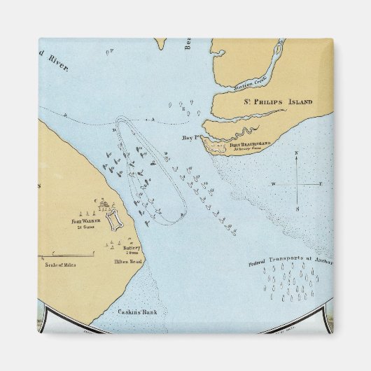 海軍の攻撃と港湾の奪取の計画王室の マグネット (正面)