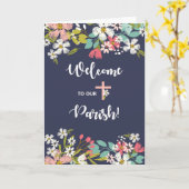 海軍の教区の花へようこそ カード (黄色い花)