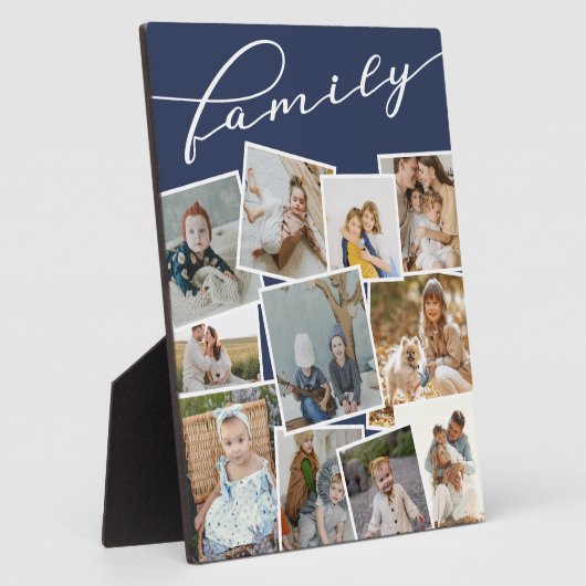 海軍の散在写真撮影コラージュ家族 フォトプラーク (側面)