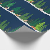 海軍の森林キツネ ラッピングペーパー (角)