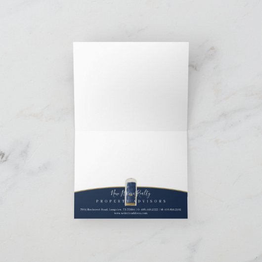 海軍の水彩ドアを紹介してくれてありがとう サンキューカード (内部)