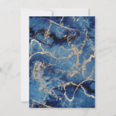 海軍の海の金ゴールド波の素晴らしい50歳の誕生日 招待状 (裏面)