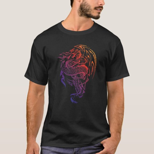 海軍の炎を吐くアンカー付きの憂鬱な海龍 Tシャツ (正面)
