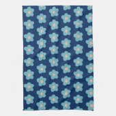 海軍の甘い青い花 キッチンタオル (縦)