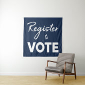 海軍の白票モダンタイポグラフィに登録 タペストリー (インサイチュ)