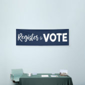 海軍の白票モダンタイポグラフィに登録 横断幕 (トレードショー)