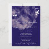 海軍の目的地の飛行機の結婚海外飛行 招待状 (正面)