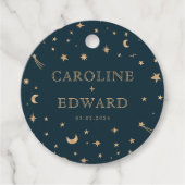 海軍の神秘的な金ゴールドスタームーン天文学結婚の フェイバータグ (正面)