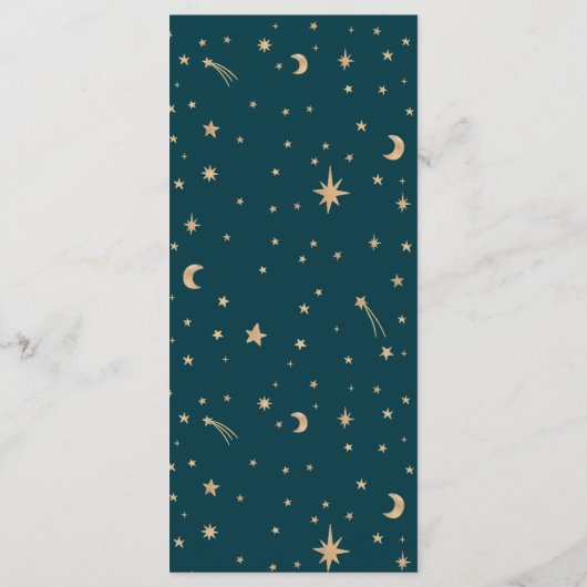 海軍の神秘的な金ゴールドスタームーン天文学結婚の メニュー (裏面)