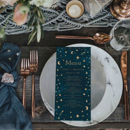 海軍の神秘的な金ゴールドスタームーン天文学結婚の メニュー