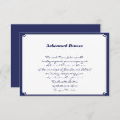 海軍の結婚式リハーサルでの海洋アンカー 招待状 (正面/裏面)