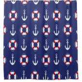 海軍の美しいスタイルあなたのバスルーム シャワーカーテン (正面)