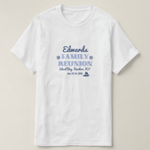 海軍の航海のな家族会のデザイン及び淡いブルー Tシャツ