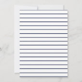 海軍の航海のフローラとストライプ|誕生日パーティー 招待状 (裏面)