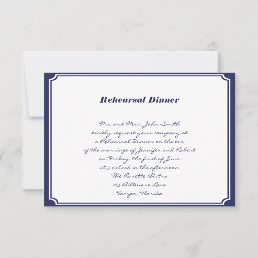 海軍の航海のリハー結婚サルいかり 招待状 (正面)