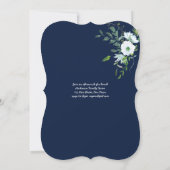 海軍の花柄が最初の聖体拝領と詩のデザイン 招待状 (裏面)