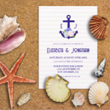 海軍の花柄ストライプのウェディング