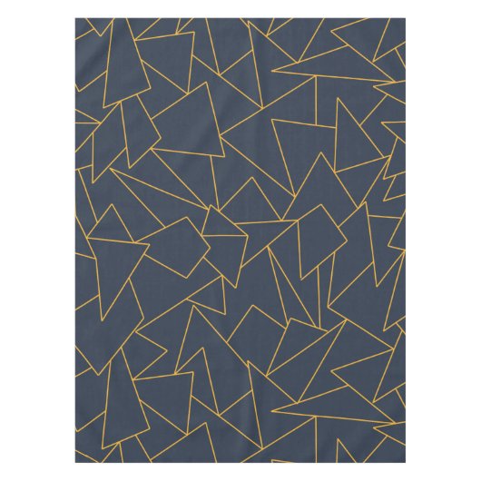 海軍の設計図と金ゴールド図 テーブルクロス (正面)