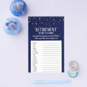 海軍の退職ワードスクランブルの金ゴールド紙吹雪 チラシ (シングル)