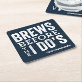 海軍の醸造所のリハーサルディナーの前にブリーズ スクエアペーパーコースター (アングル)