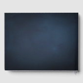 海軍の金箔バラ金ゴールドの植物的なエレガントな結婚式 ゲストブック (裏面)