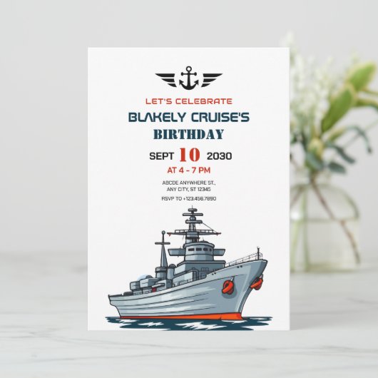 海軍の陸軍誕生日 招待状 (スタンド正面)