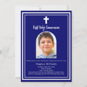 海軍の青い写真のアーチ第一聖餐会 招待状 (正面)