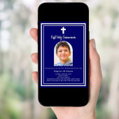 海軍の青い写真のアーチ第一聖餐会 招待状