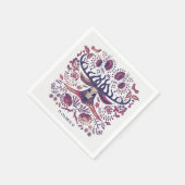 海軍の鹿と森林結婚動物 スタンダードカクテルナプキン (角)