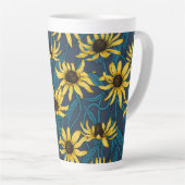 海軍の黄色のRudbekia カフェラテマグ (右アングル)