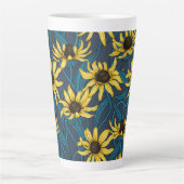 海軍の黄色のRudbekia カフェラテマグ (正面)