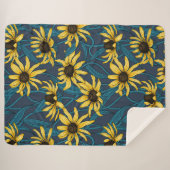 海軍の黄色のRudbekia シェルパブランケット (正面(横))